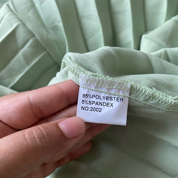 X plus wear NWT Green Pleated Maxi Kaftan Onesize Belted Dress - Picture 10 of 10